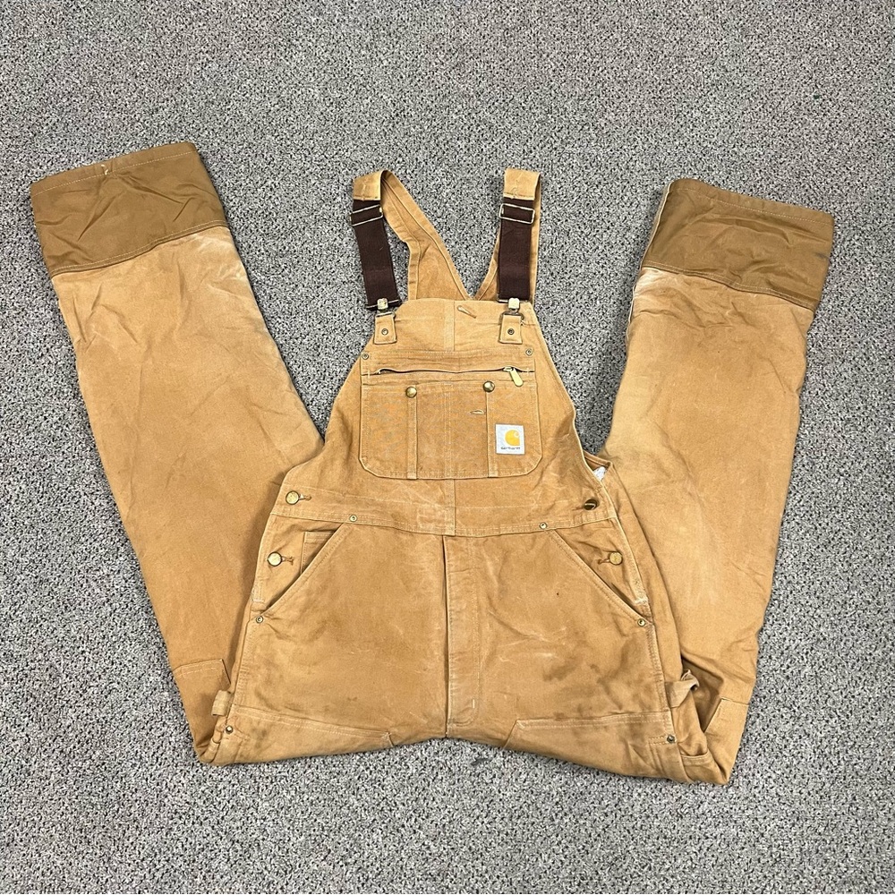 Carhartt Men's Brown Duck Bib Overalls